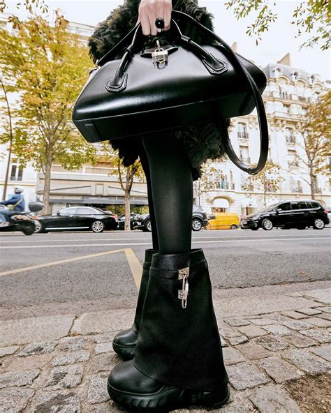 givenchy shark lock boots review|givenchy shark lock biker boots.